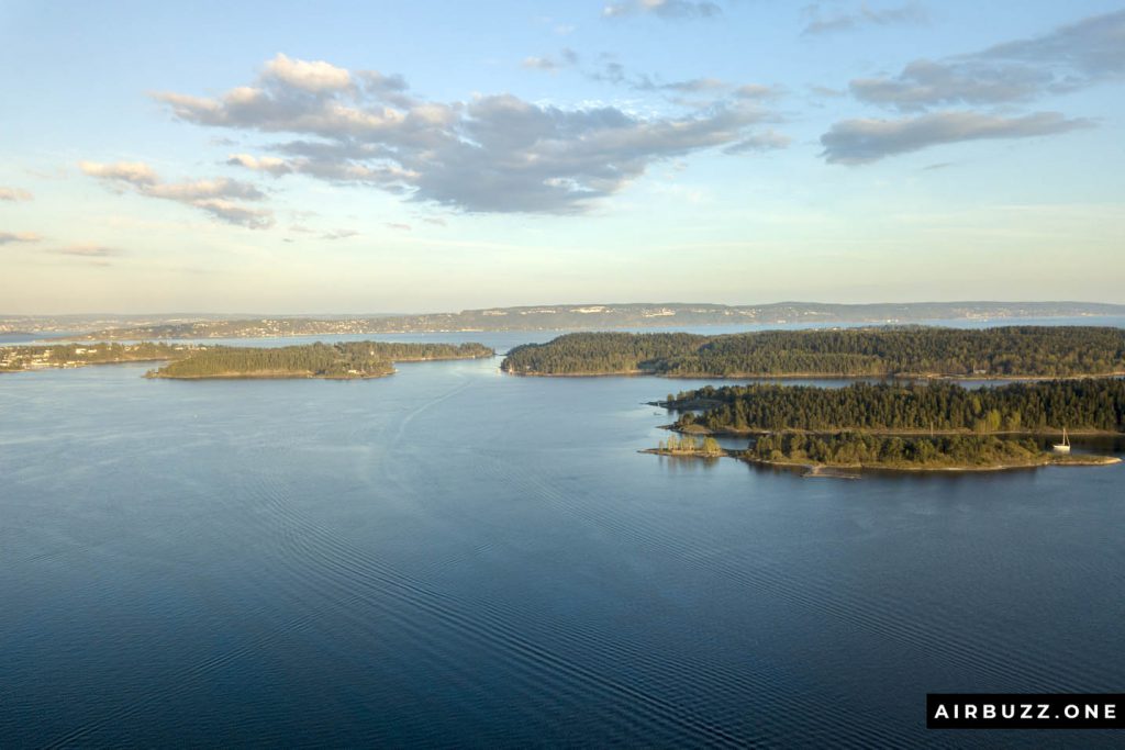 View towards some of the islands in the Oslofjord.