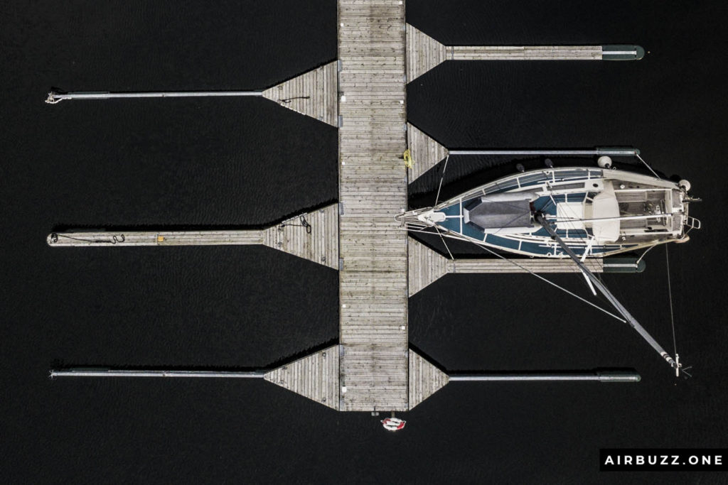An attempt to shoot some interesting straight down aerial shots of boats and harbour.